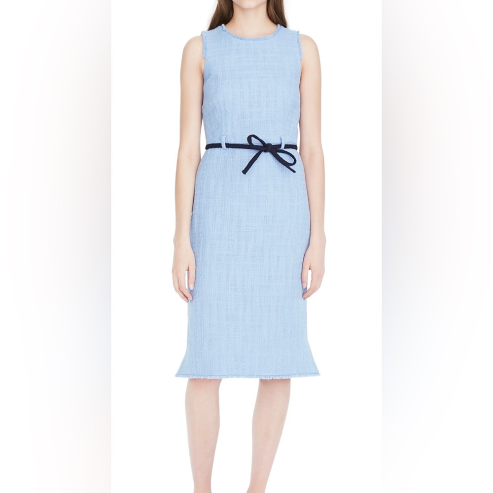 VGUC J.Crew Blue Tweed Dress Size 4